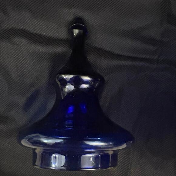 Cobalt Blue Potpourri-Candy Jar With Lid on Pedestal 13” Tall - Picture 8 of 10